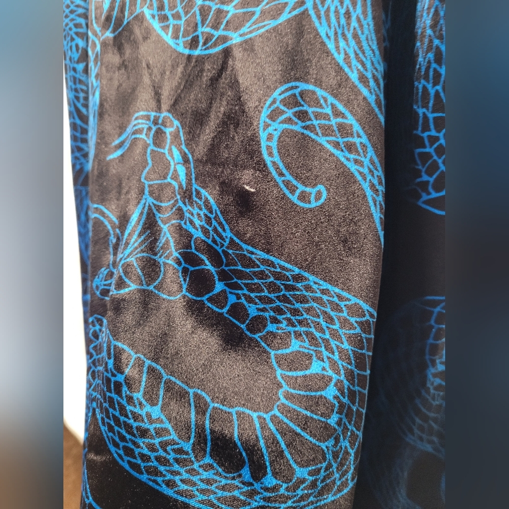 Blackmilk Venomous Blue Velvet Mini Strappy Dress Size XL Black Whimsigoth - Picture 12 of 14